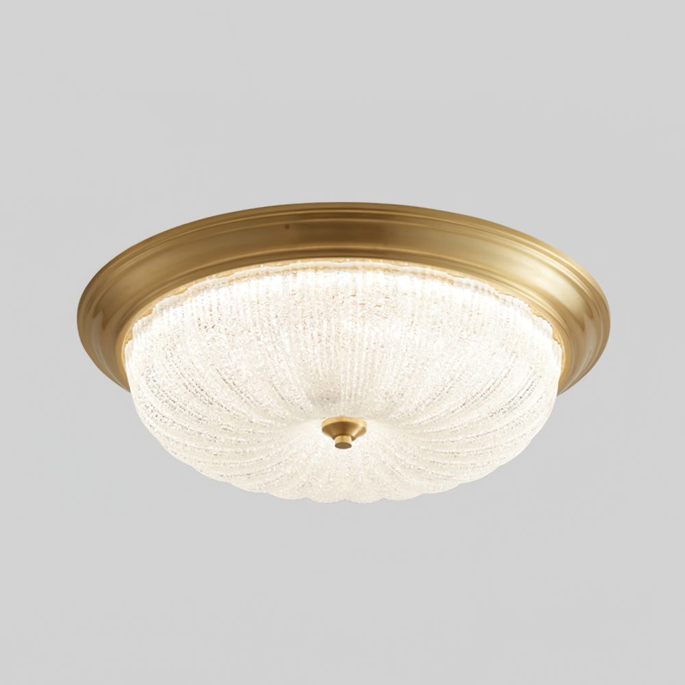 Modern Flush Mount Ceiling Light Glass Dome with Bronze Trim - Product detail 15