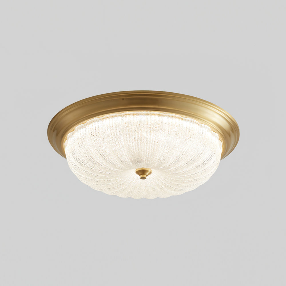 Modern Flush Mount Ceiling Light Glass Dome with Bronze Trim - Product detail 13