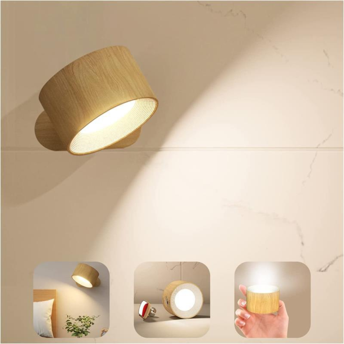 Modern Wall Light Wireless LED 360 Sconce - Product detail 10