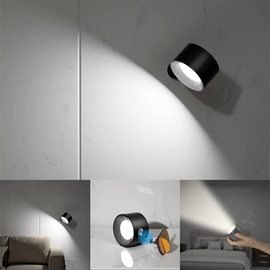 Modern Wall Light Wireless LED 360 Sconce - Product detail 4