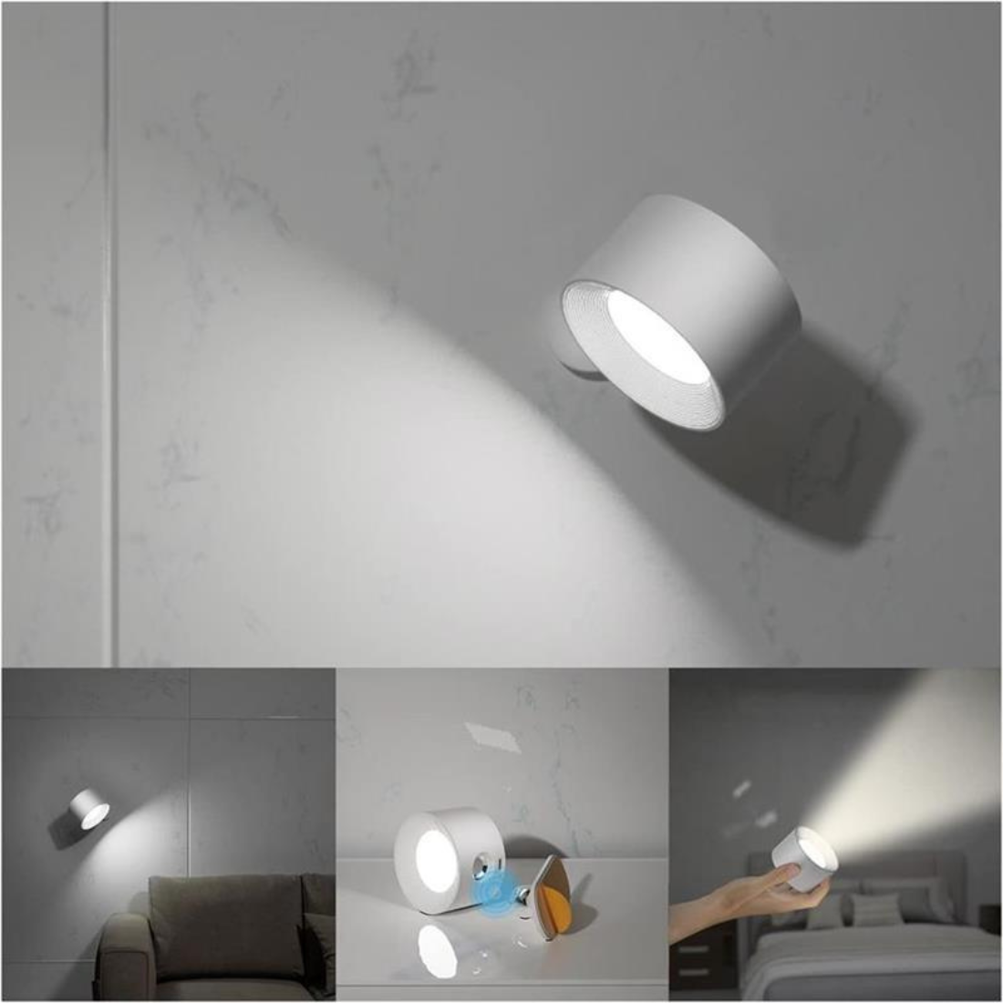 Modern Wall Light Wireless LED 360 Sconce - Product detail 5