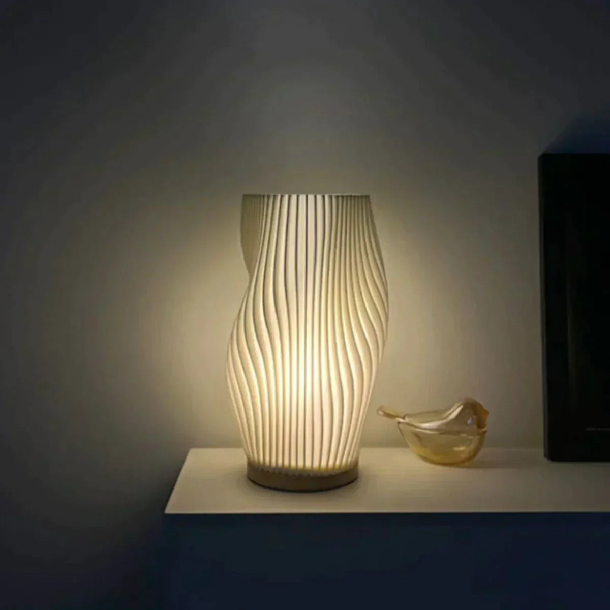 Modern Wave Table Lamp Pleated Shade Design - Product detail 8