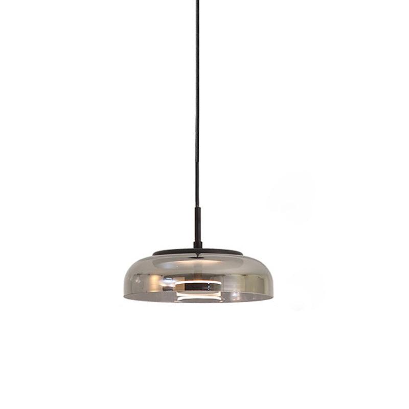 Modern Glass Pendant Light Brass and Frosted Dome Design - Product detail 10