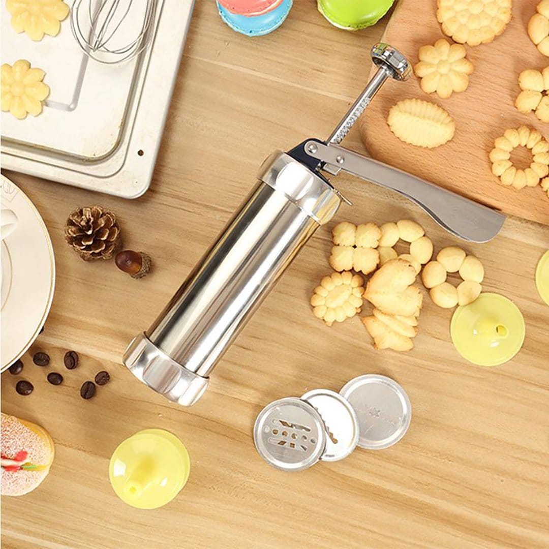 Stainless Steel Cookie Press 20 Shape Discs Baking Tool - Product example