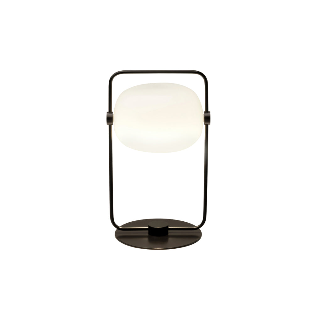 Minimalist Glass Table Lamp Metal Frame Design - Product detail 15