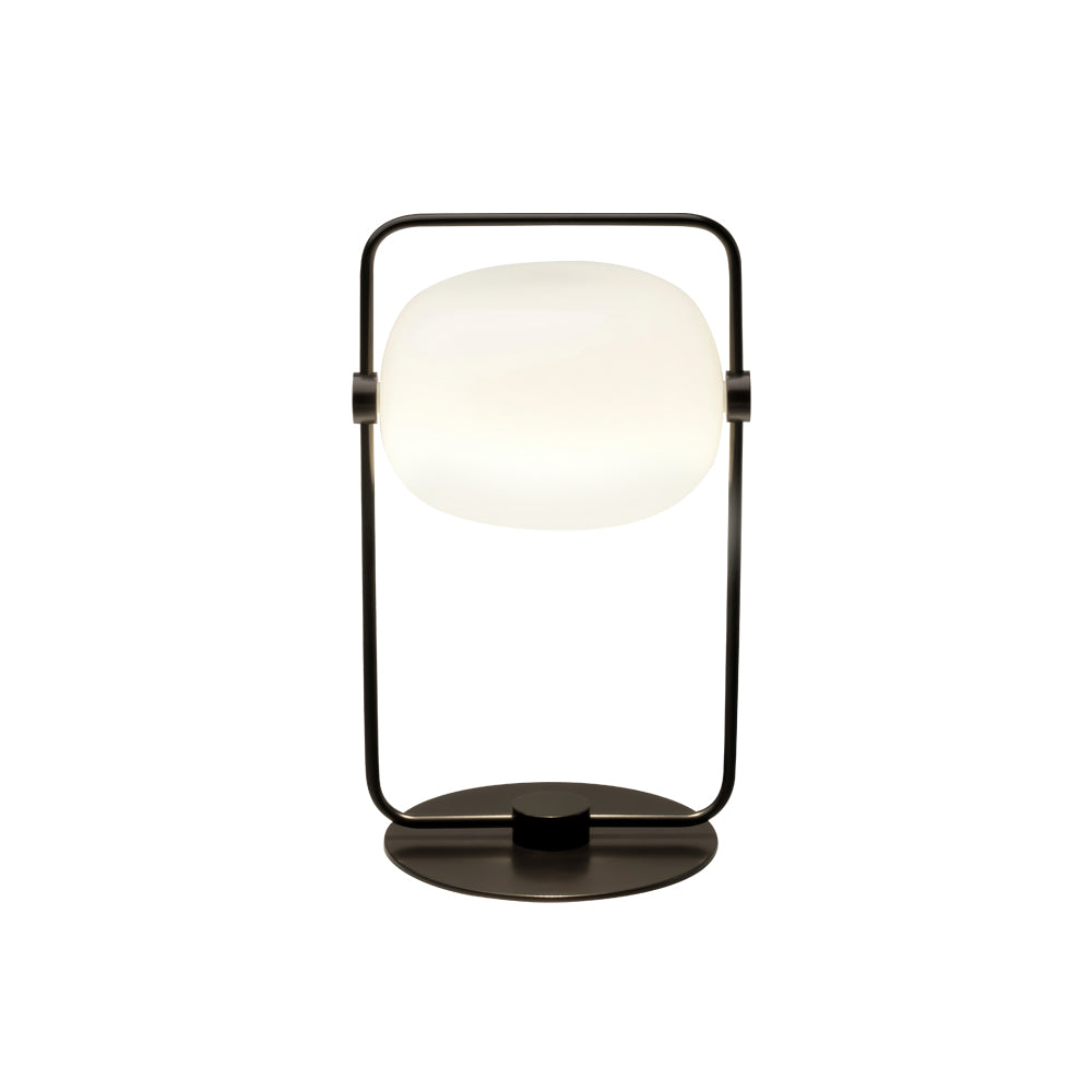 Minimalist Glass Table Lamp Metal Frame Design - Product detail 14