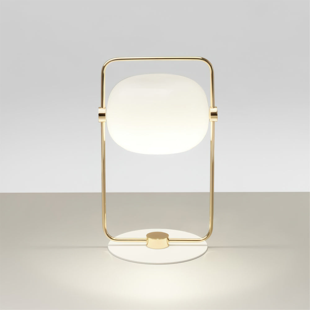 Minimalist Glass Table Lamp Metal Frame Design - Product detail 12