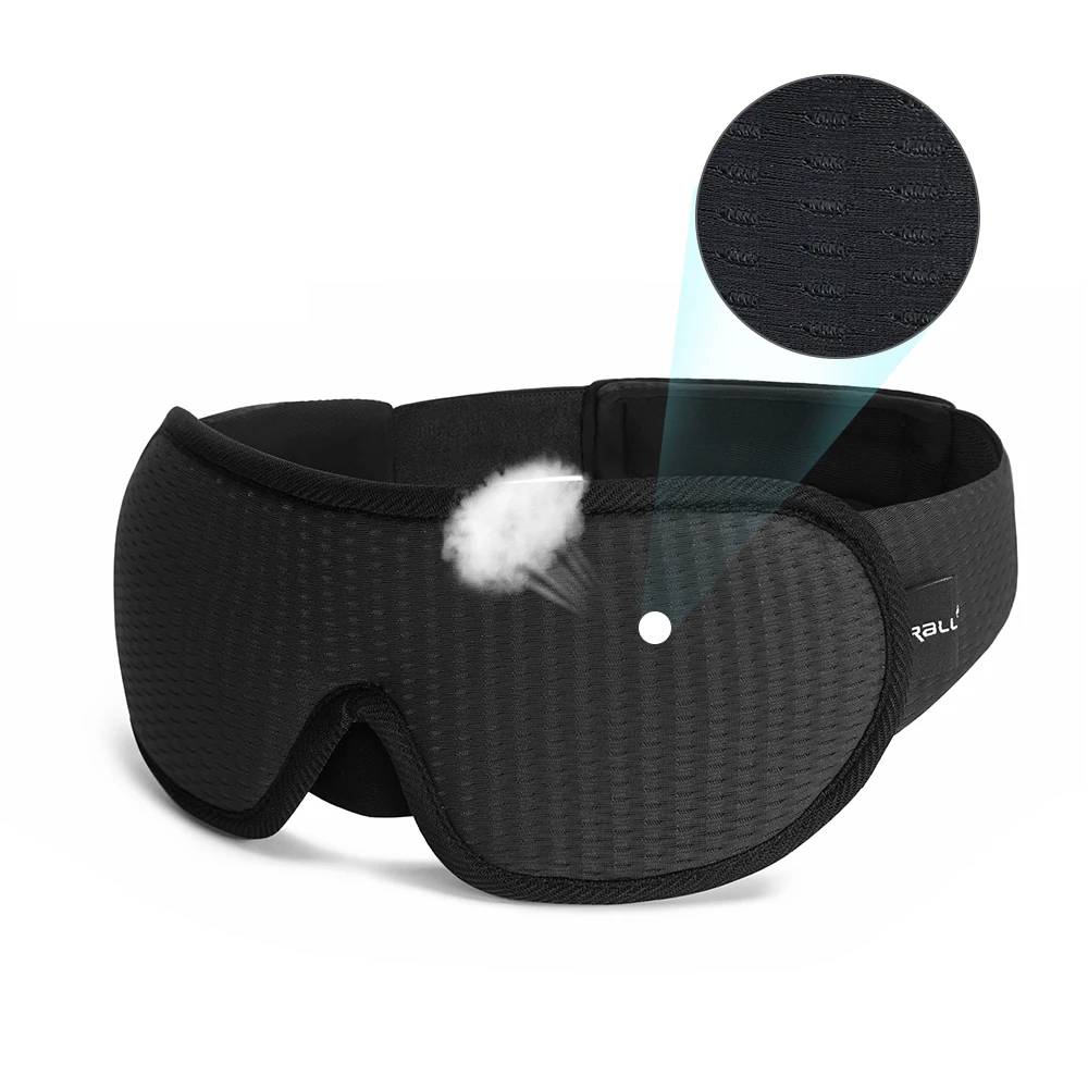 3D Memory Foam Sleep Mask  Contoured Light Blocking Design - Product example
