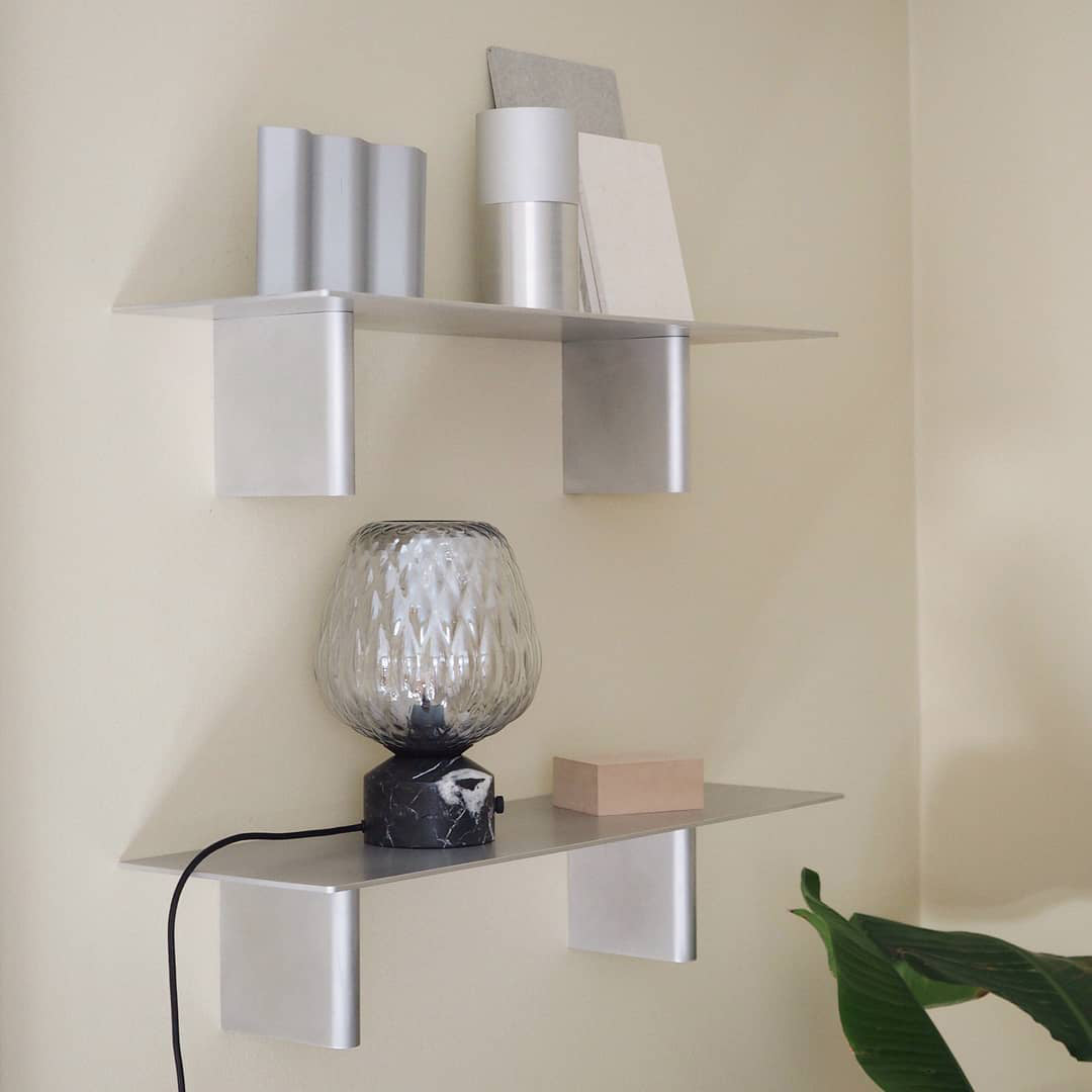 Modern Table Lamp Quilted Glass Marble Base - Product example