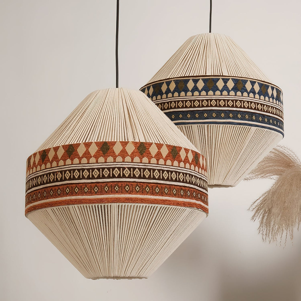 Bohemian Pendant Light Geometric Pattern with Fringe Detail - Product detail 11