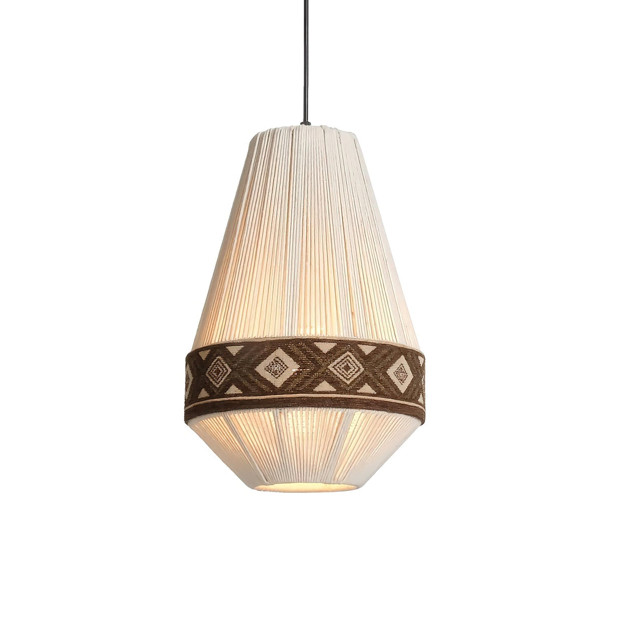 Bohemian Pendant Light Geometric Pattern with Fringe Detail - Product detail 20