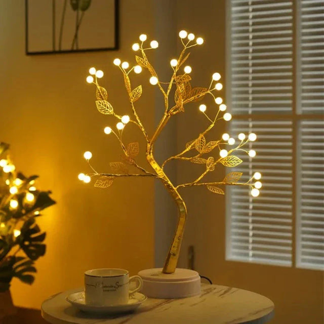LED Tree Table Lamp  Warm White Branch Design - Product showcase