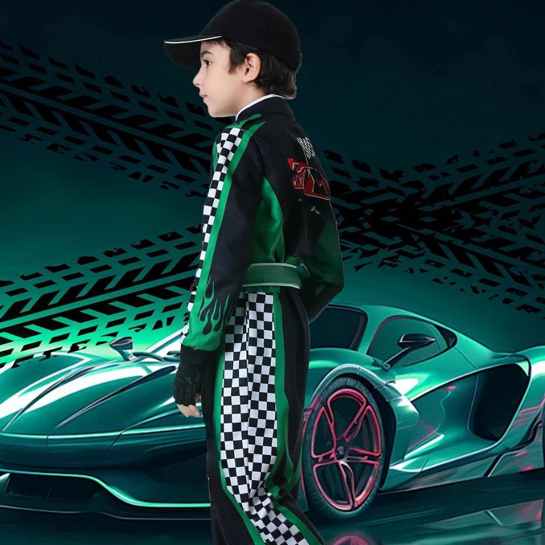 Kids Racing Champion Costume  Complete Motorsport Set - Product example
