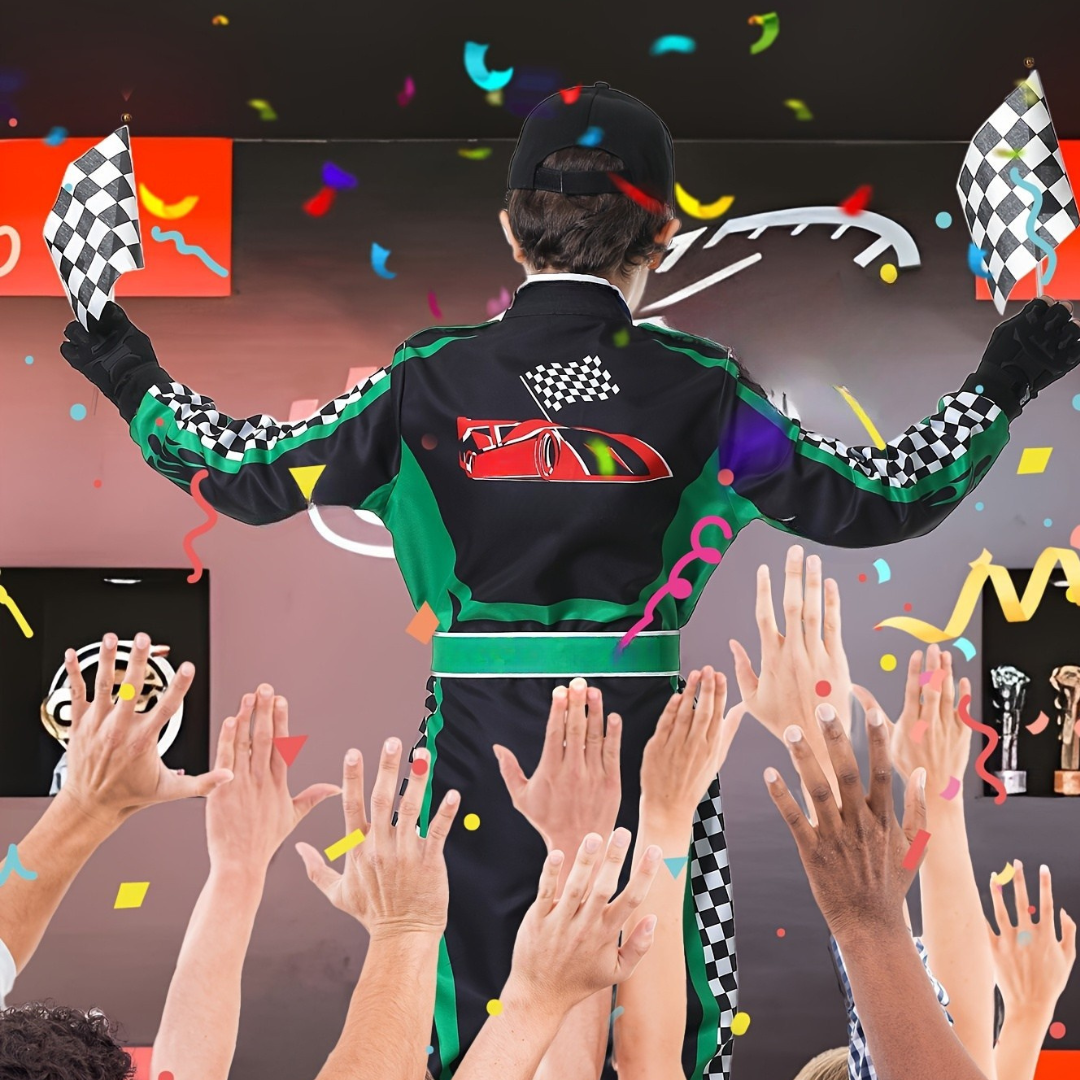 Kids Racing Champion Costume  Complete Motorsport Set - Product detail 4