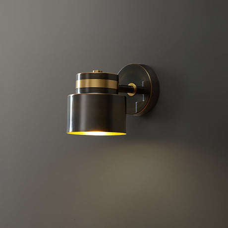 Modern Wall Sconce  Black Aluminum With Gold Trim - Product detail 10