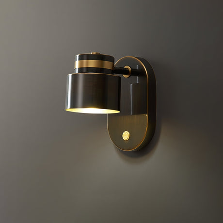 Modern Wall Sconce  Black Aluminum With Gold Trim - Product detail 11