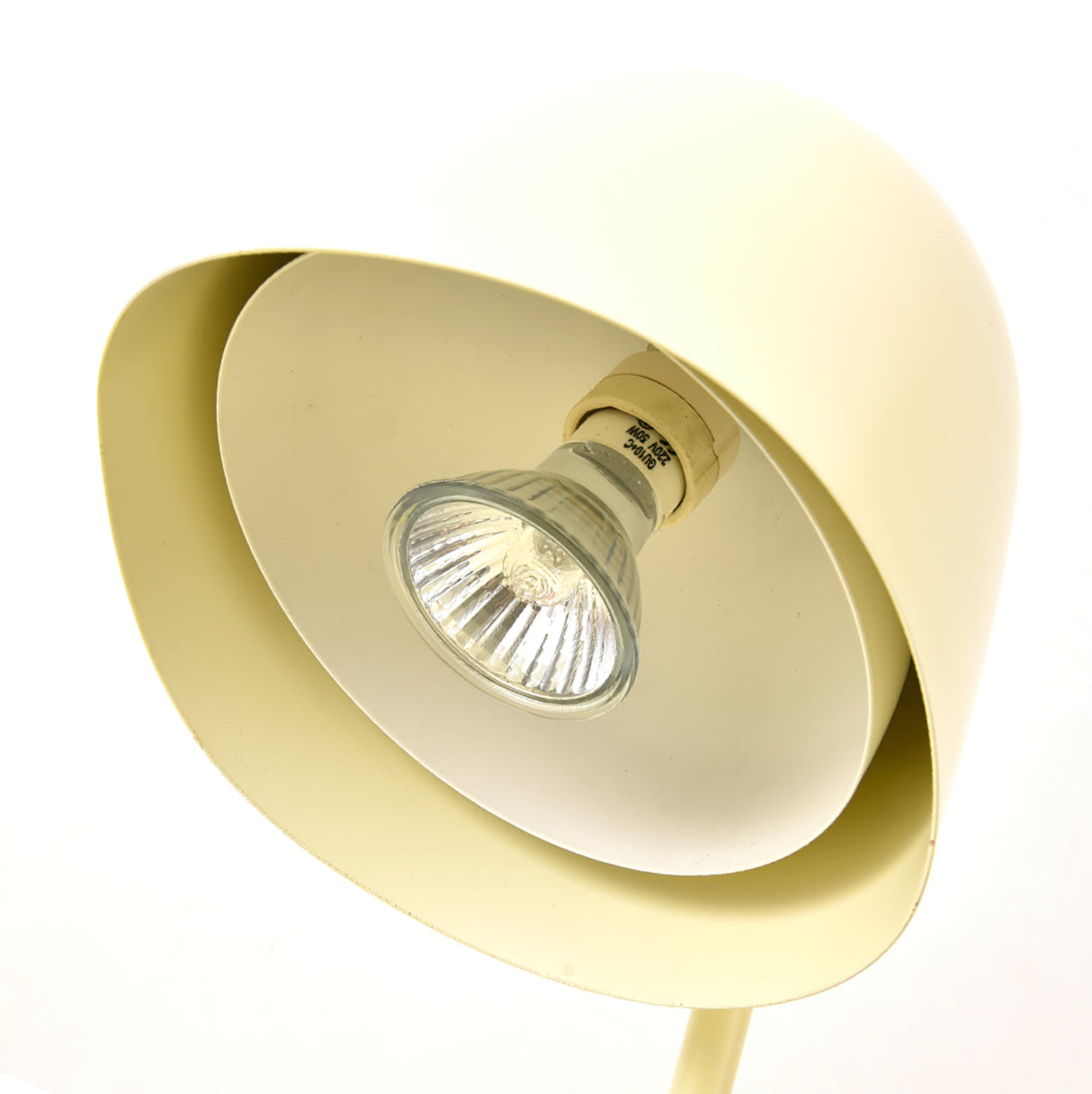 Modern Table Lamp Curved Metal Shade with Candle Holder - Product detail 11
