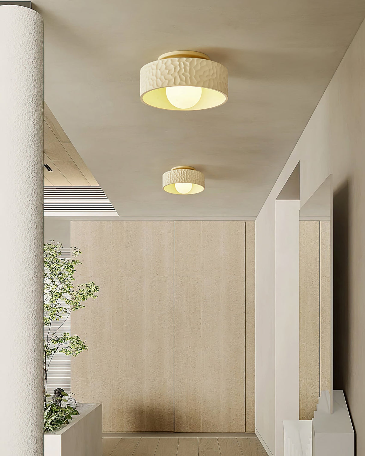 Modern Ceiling Light Textured White Glass Shade - Product detail 11