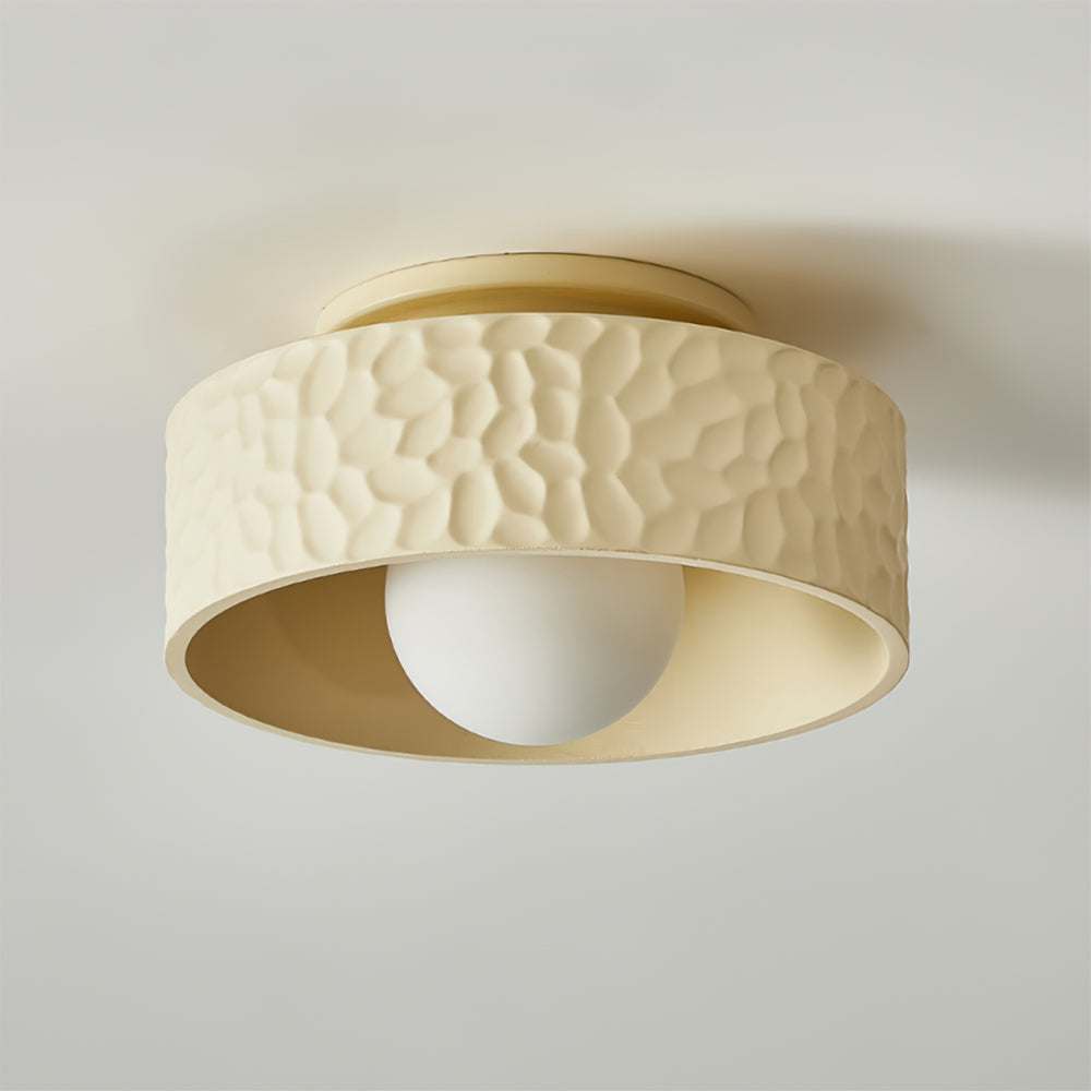 Modern Ceiling Light Textured White Glass Shade - Product example