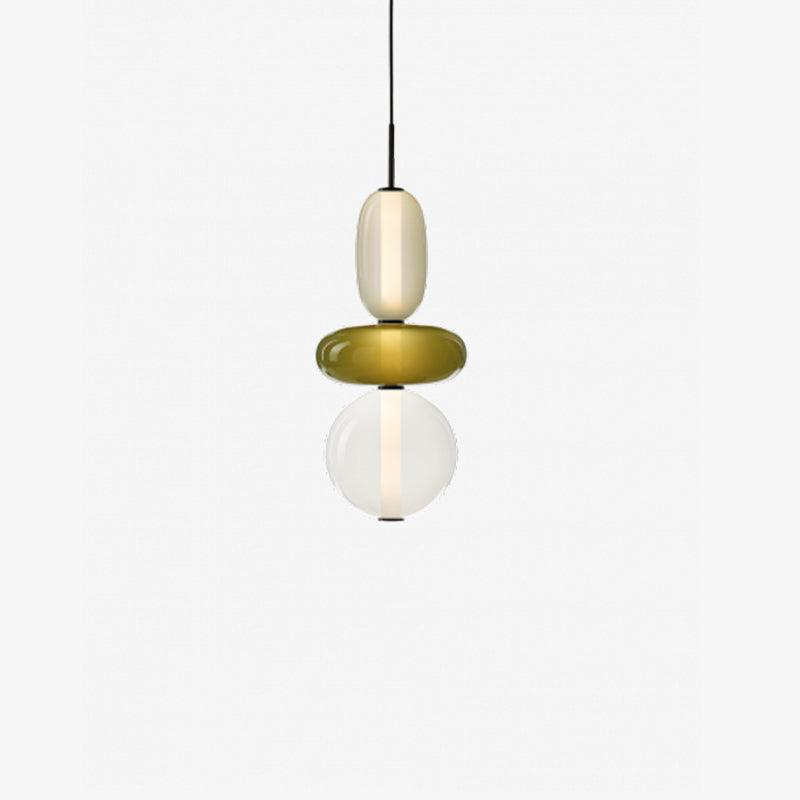 Modern Glass Pendant Light  Stacked Geometric Shapes - Product detail 45