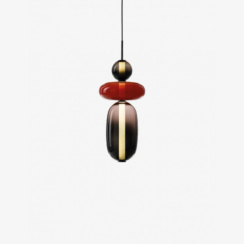 Modern Glass Pendant Light  Stacked Geometric Shapes - Product detail 48