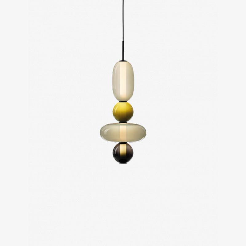 Modern Glass Pendant Light  Stacked Geometric Shapes - Product detail 29