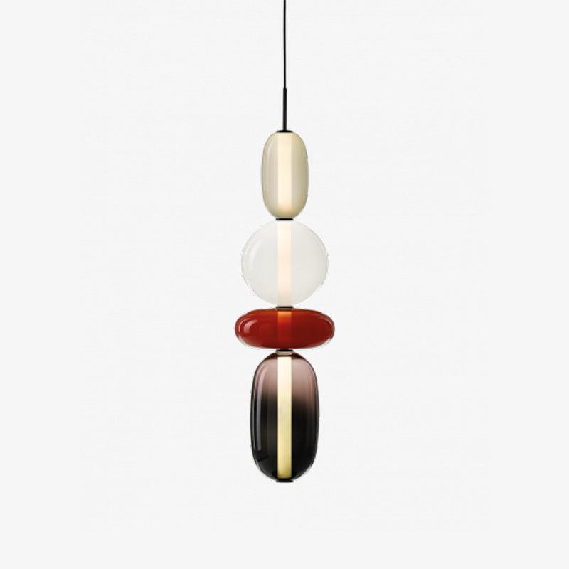 Modern Glass Pendant Light  Stacked Geometric Shapes - Product detail 56