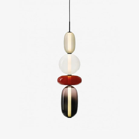 Modern Glass Pendant Light  Stacked Geometric Shapes - Product detail 56