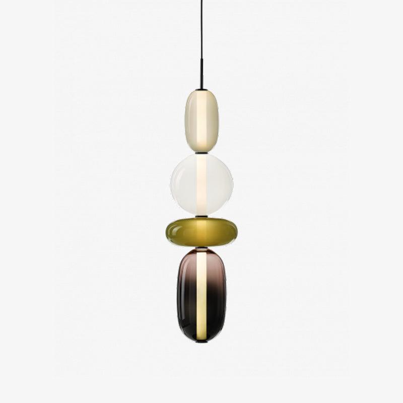 Modern Glass Pendant Light  Stacked Geometric Shapes - Product detail 31