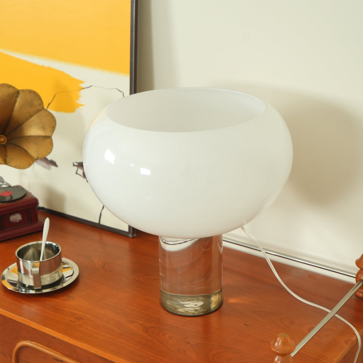 Modern Glass Table Lamp Round Dome Design - Product detail 7