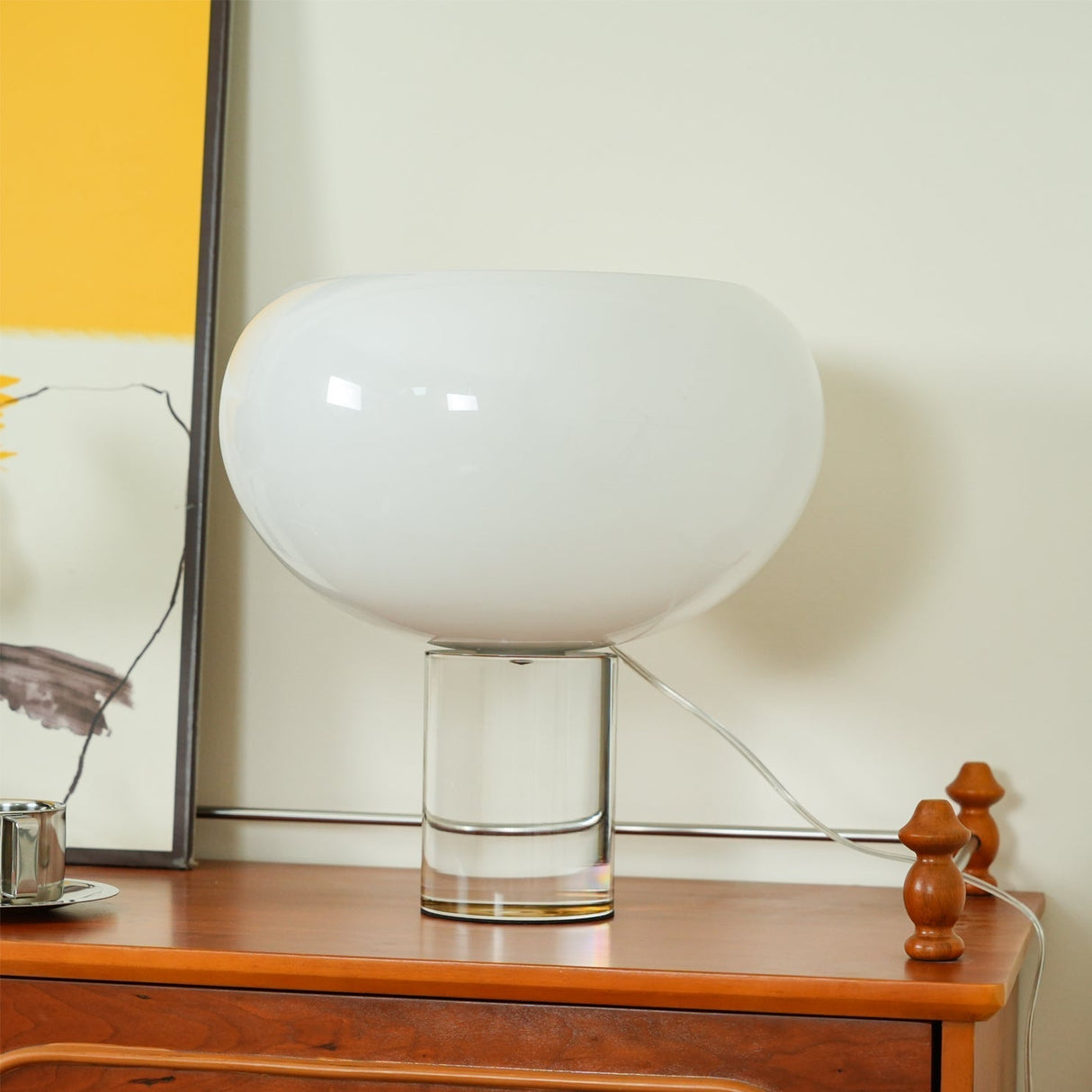 Modern Glass Table Lamp Round Dome Design - Product detail 4