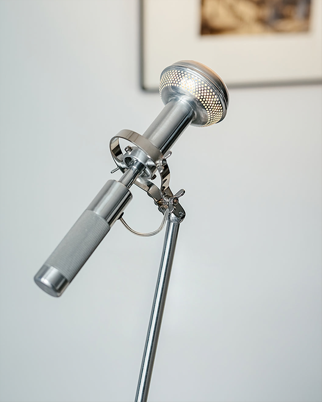Industrial Table Lamp Adjustable Chrome Metal Design - Product detail 7
