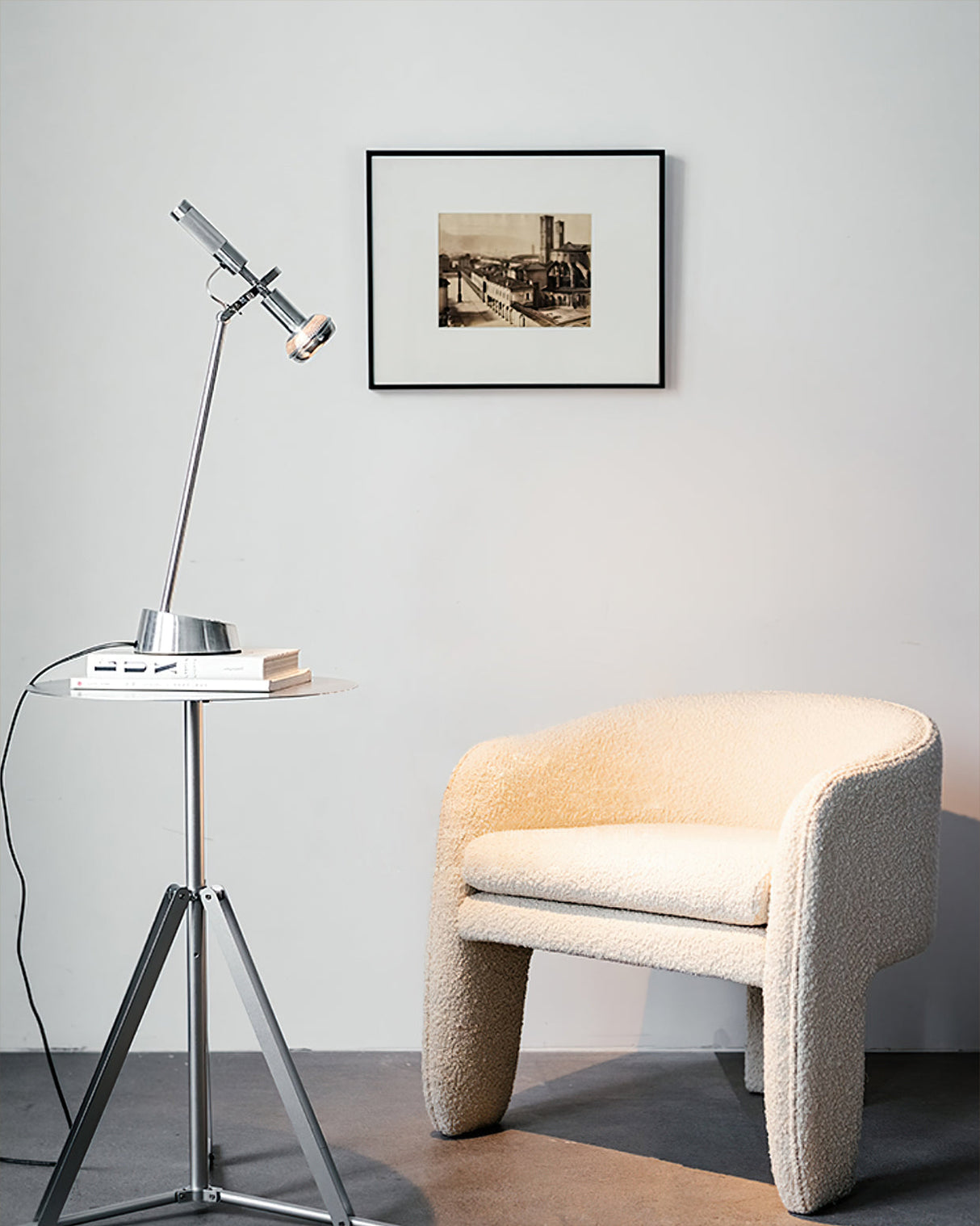 Industrial Table Lamp Adjustable Chrome Metal Design - Product detail 6