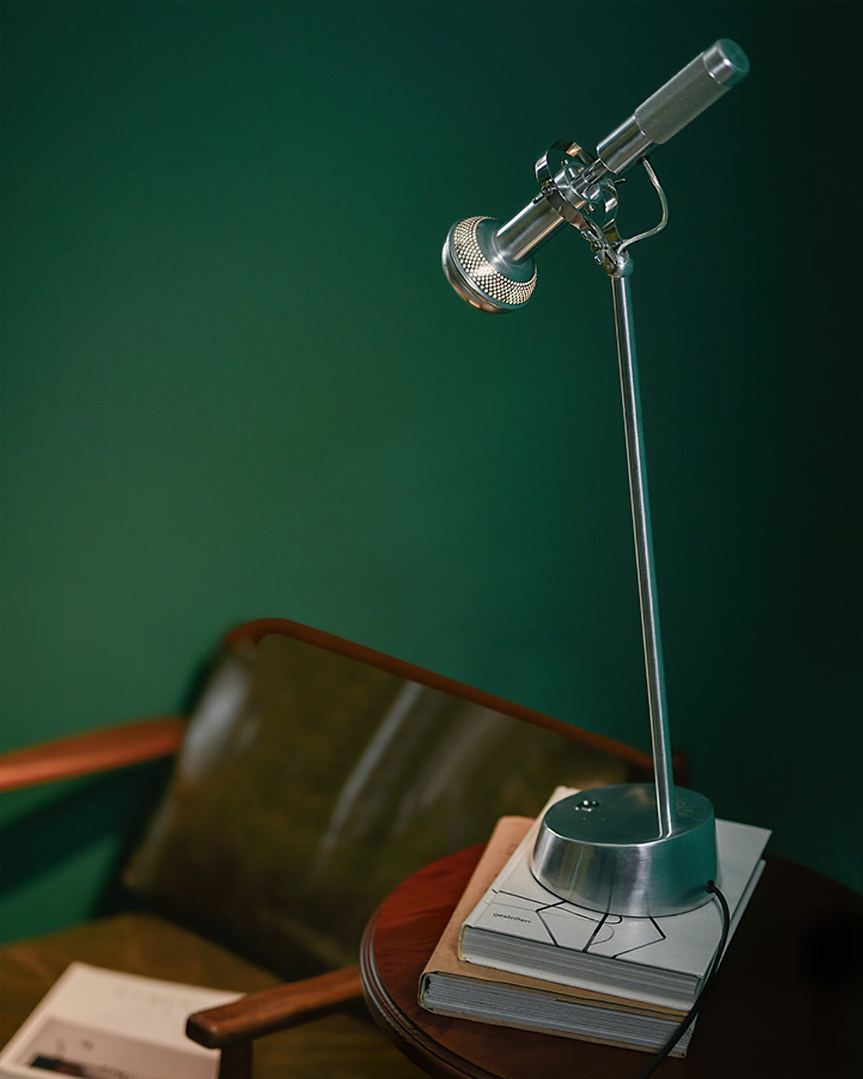 Industrial Table Lamp Adjustable Chrome Metal Design - Product detail 8
