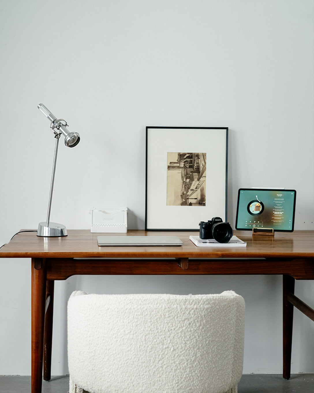 Industrial Table Lamp Adjustable Chrome Metal Design - Product detail 5