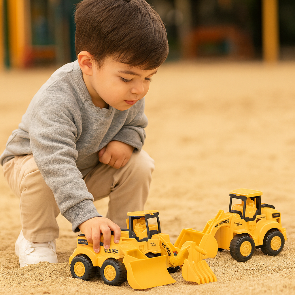 Construction Vehicle Toy Set 3-Piece Educational Building Trucks for Toddlers - Product example