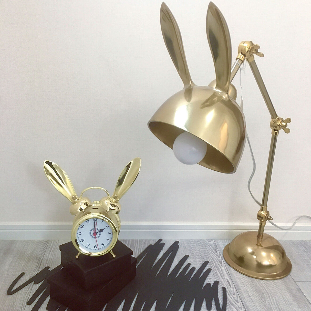 Modern Task Table Lamp Brass Rabbit Ear Design - Product detail 6