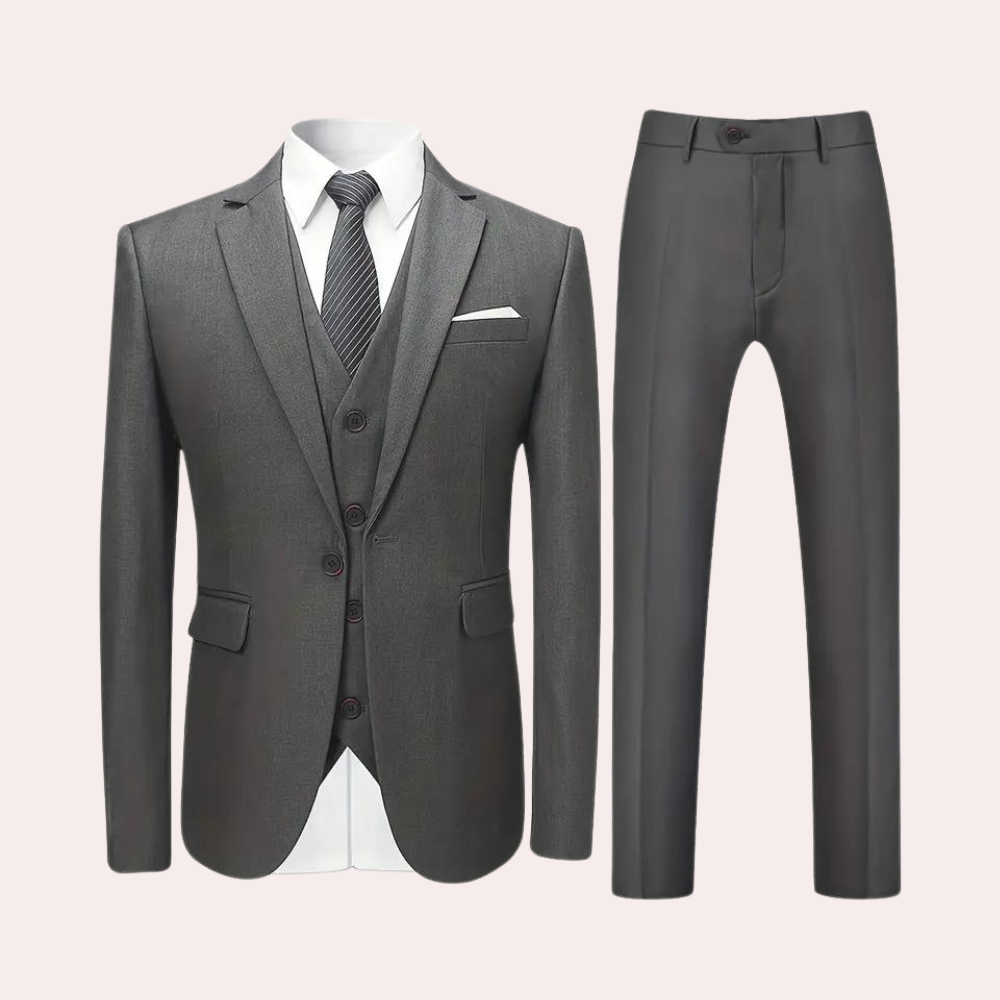 Classic Three Piece Suit Navy Business Formal Set - Product detail 9