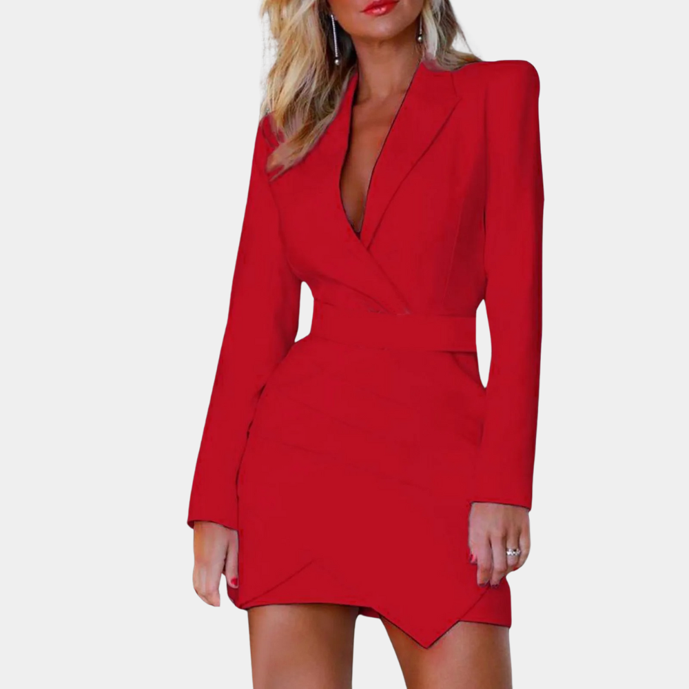 Professional Blazer Dress Structured Shoulder Design - Product detail 7