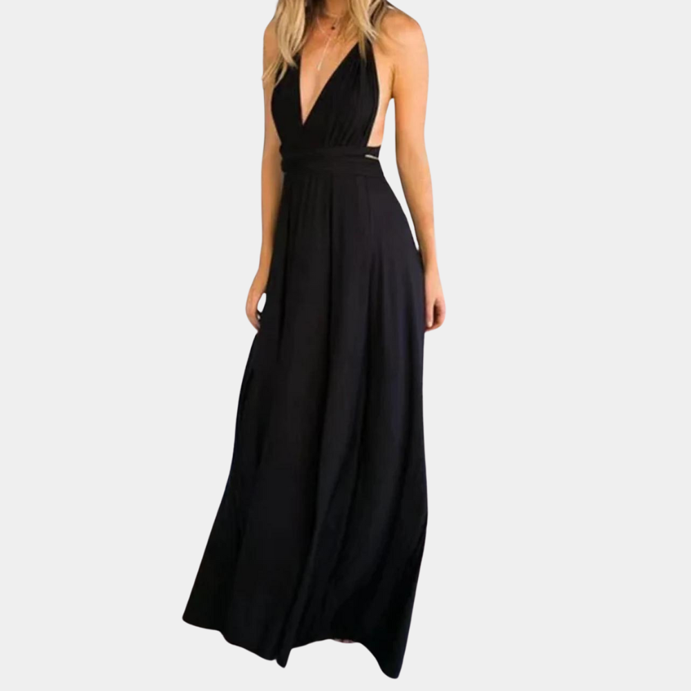 Convertible Maxi Dress Elegant One-Shoulder Design - Product detail 10