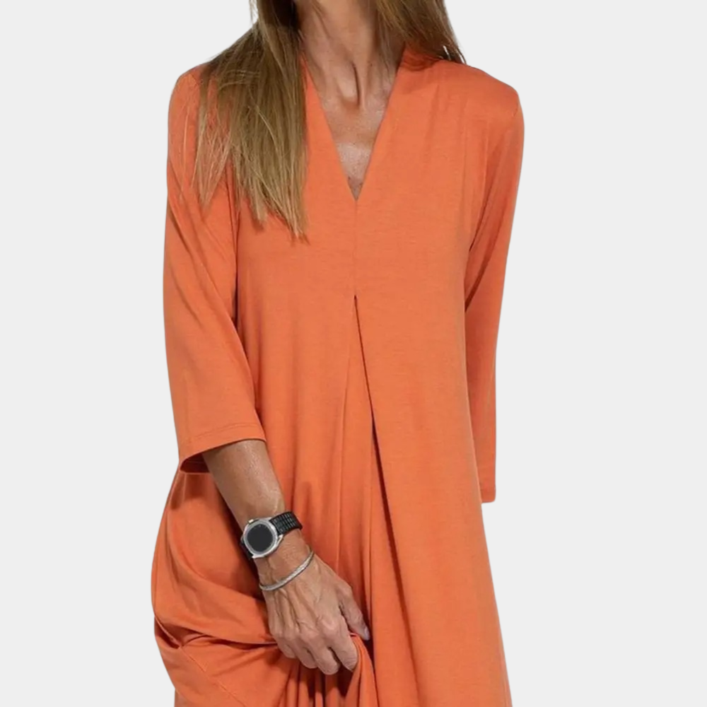 V-Neck Maxi Dress Flowing A-Line Summer Design - Product example