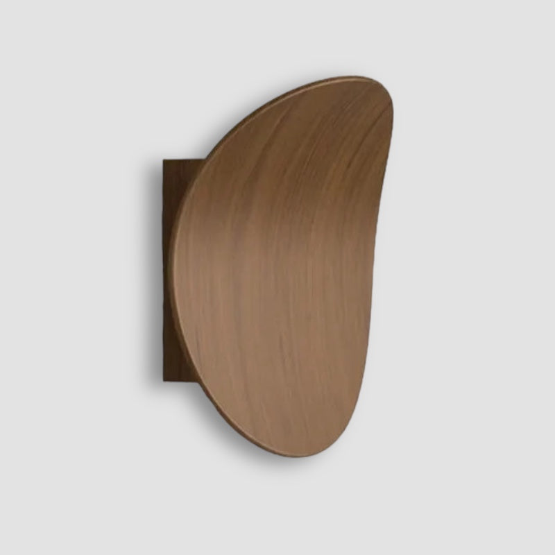 Modern Wooden Wall Light Natural Aluminum Finish - Product showcase