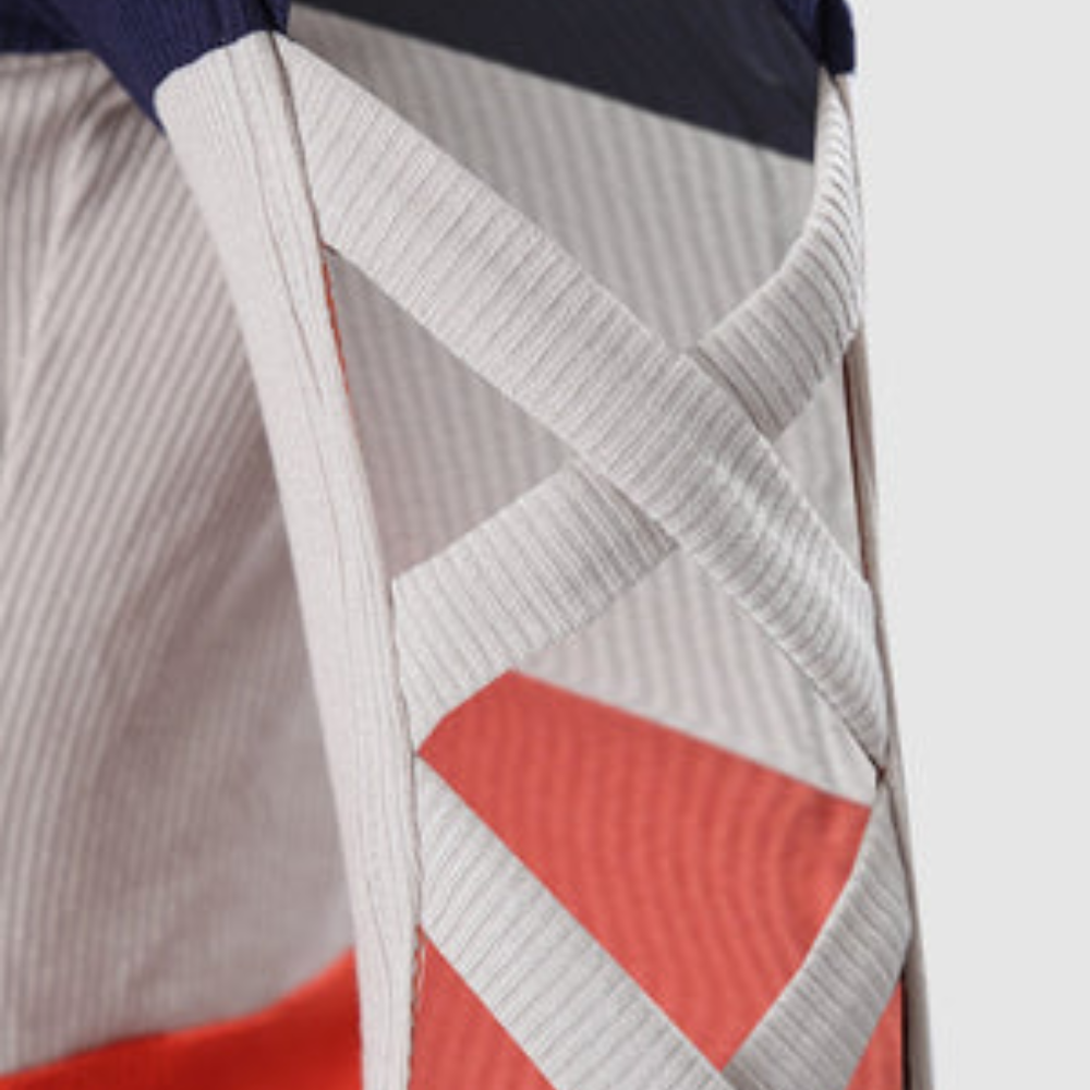 Color Block Fashion Top Criss-Cross Sleeve Design - Product detail 4