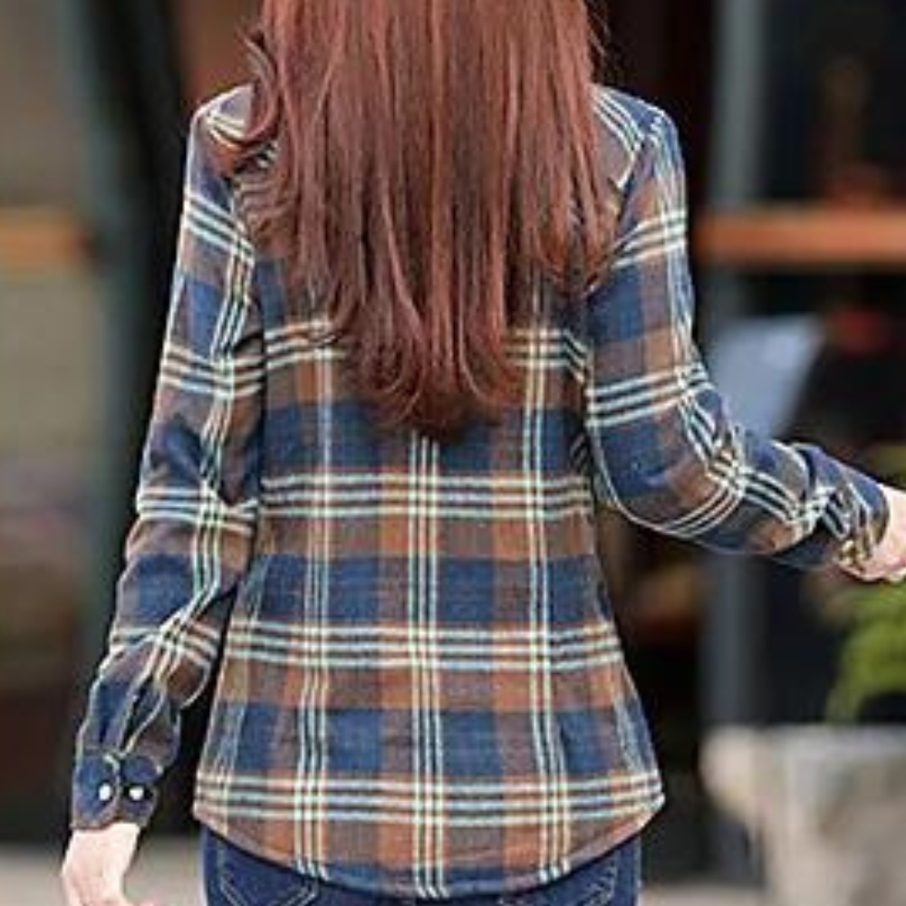 Plaid Fleece Lined Shirt  Soft Cotton Flannel With Thermal Interior - Product detail 4