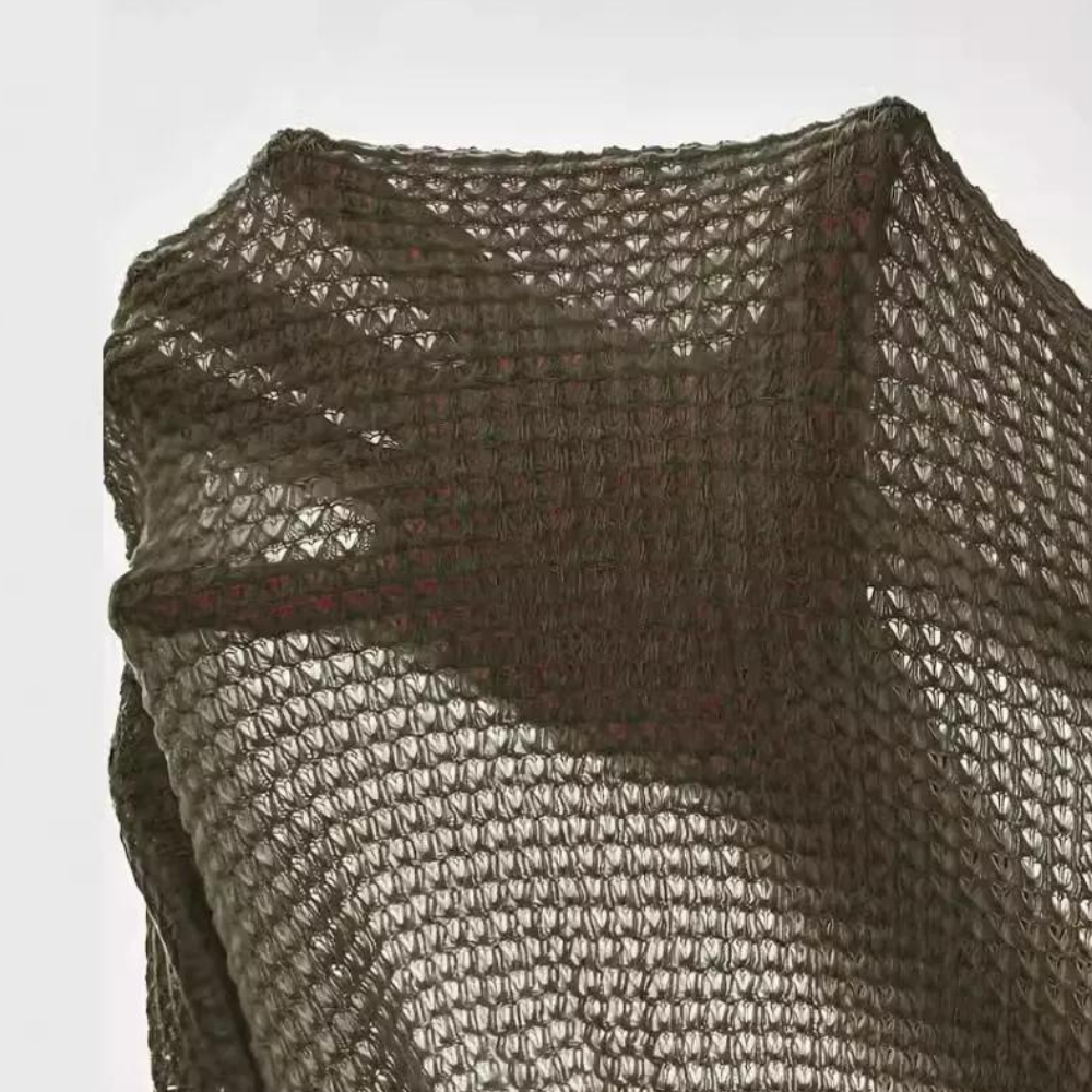 Crochet Back Sweater Pink Mandala Pattern Knit - Product detail 5