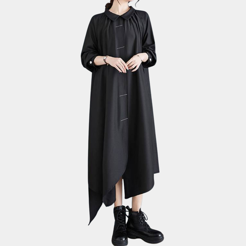 Asymmetric Maxi Dress Long Sleeve Elegant Design - Product detail 5