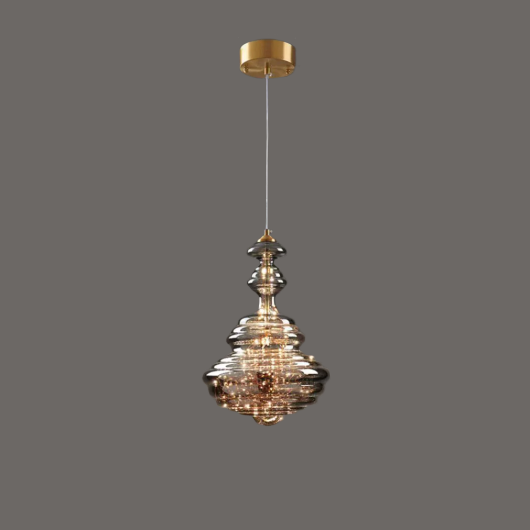 Modern Glass Pendant Light Smoked Grey LED Collection - Product detail 22