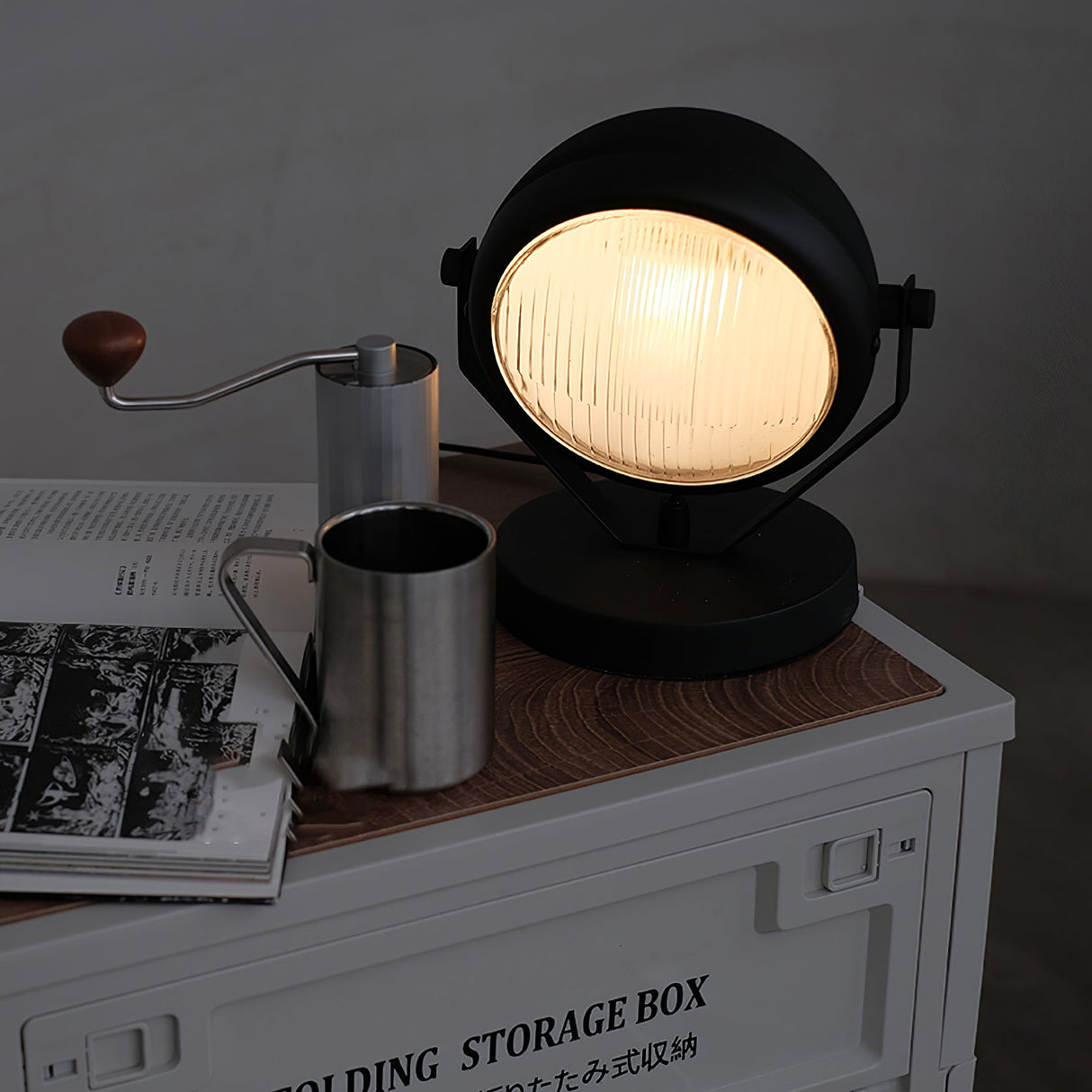 Industrial Table Lamp Chrome Glass Metal Design - Product detail 8