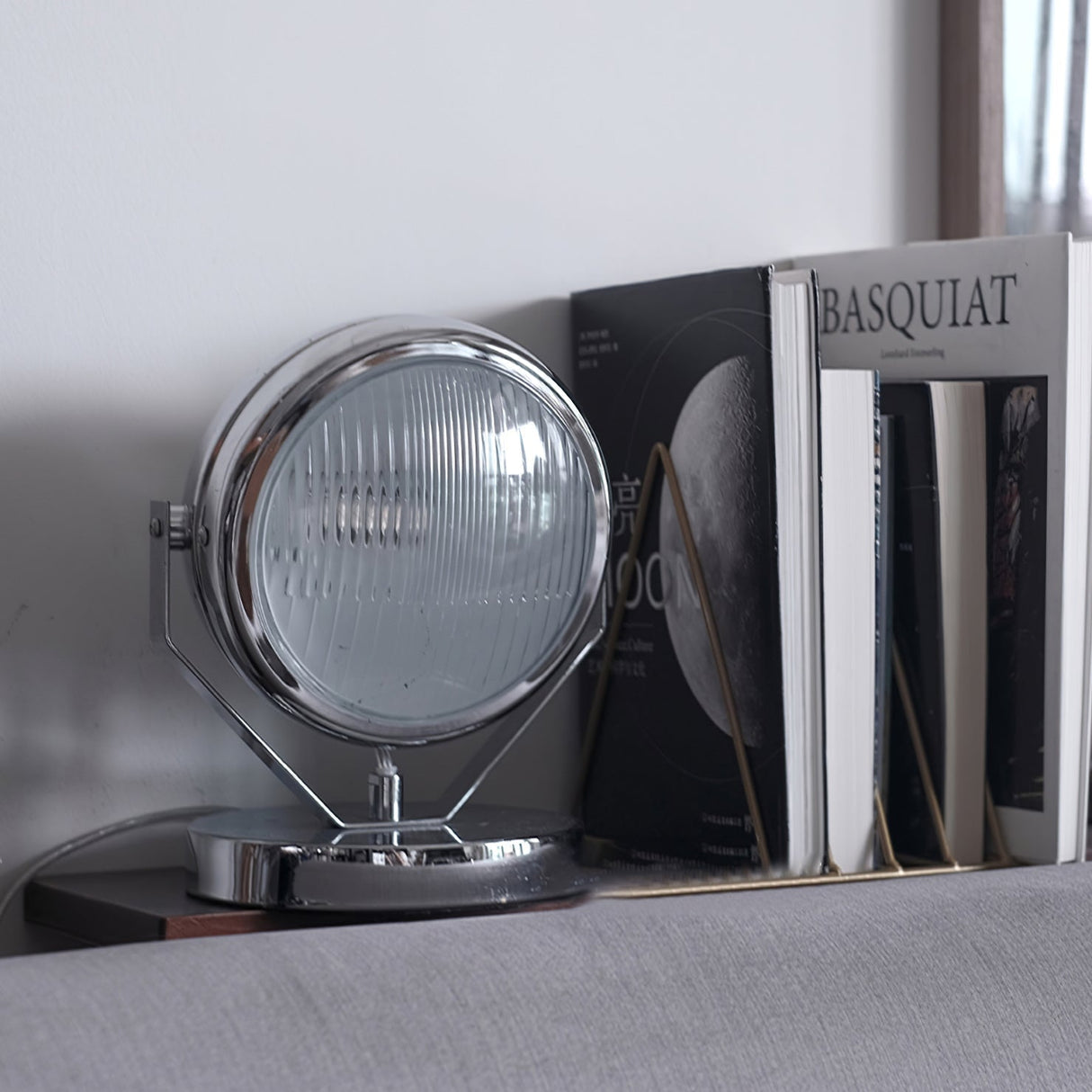 Industrial Table Lamp Chrome Glass Metal Design - Product detail 6