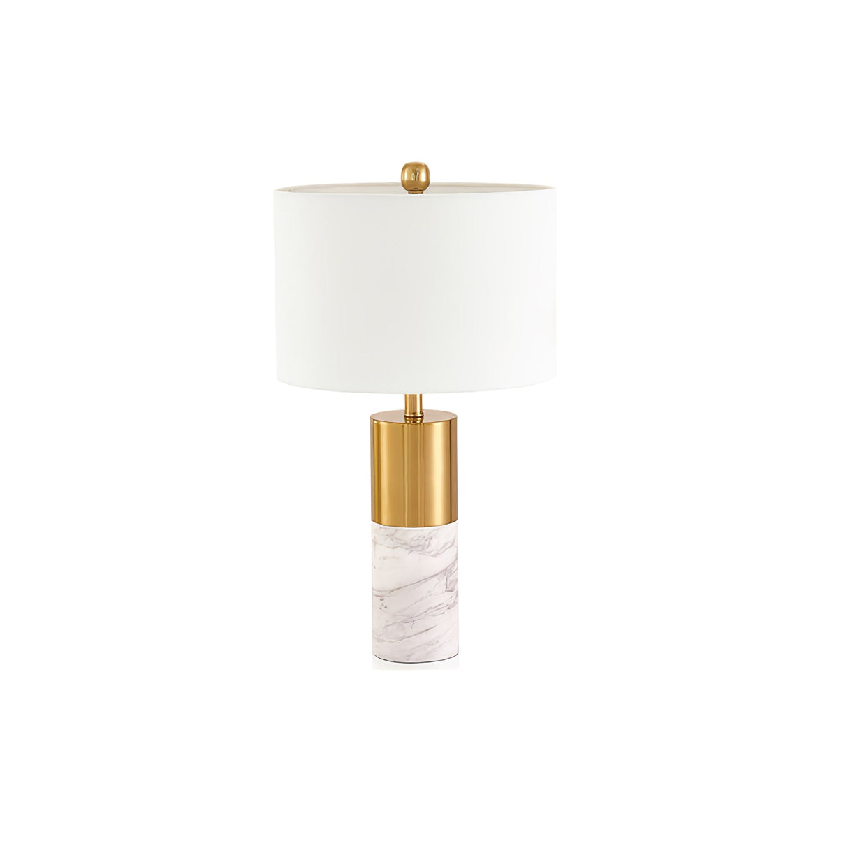 Modern Marble Table Lamp Gold Metal and White Shade - Product detail 14